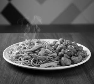 Butter Garlic Chicken Noodles + Chicken Dry Fry