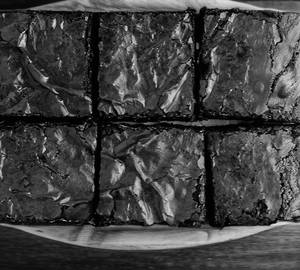 Brownie two slices