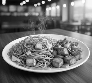 Butter Garlic Paneer Noodles + Paneer Dry Fry Starter