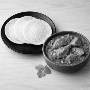 3 Appam Chicken Curry Combo