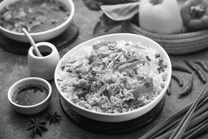 Egg Burnt Ginger Pimento Fried Rice [Serves 2]