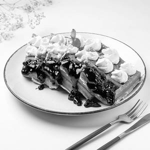 Blueberry & Cream Waffles(4 Pcs)