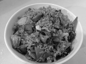 Pork naga fried rice