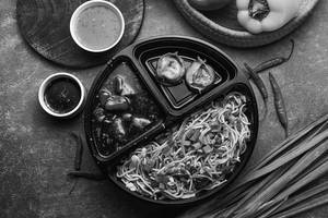 Chilli Paneer And Babycorn With Shanghai Special Fried Rice/noodles