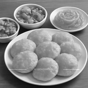 Puri [8 Pcs] With Aloo & Matar and Jalebi [100 Gms]