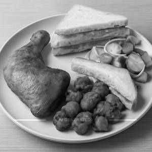 Roasted Chicken Leg + Chicken 65 + Sandwich + Salad