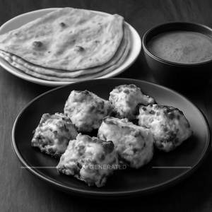 Chicken Malai Tikka 6 Pc + 2 Rumali Roti