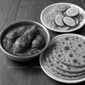 Chicken Angara + 4 Roti + Salad