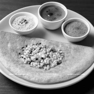 Paneer Onion Plain Dosa