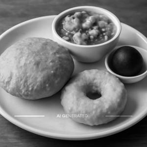 Khasta [1 Piece] with Vada [1 Piece]