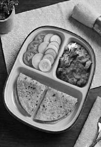 Gourmet Spiced Soya Fillets & Paratha Meal