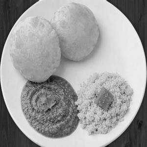 Poori Bhaji [2 Poori] With Sheera [1 Portion]