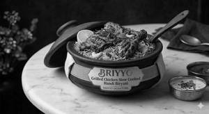 Grilled Chicken Slow Cooked  Handi Biryani