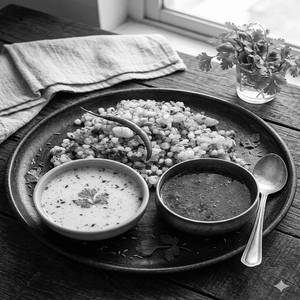 Sabudana Khichdi With Curd