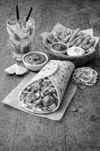 Egg Chicken Roll + Peri-peri Fries + Mojito