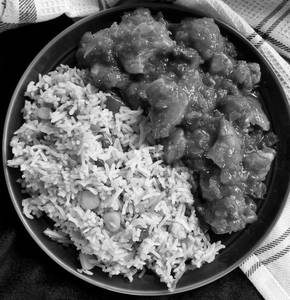 Fried Rice And Chilly Pork
