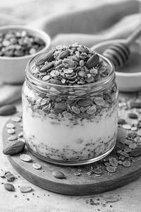 Nuts & Seeds Crunchy Muesli Jar [350 Ml Salsa Jar]