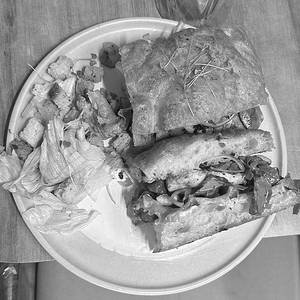 Roasted Chicken Focaccia Sandwich