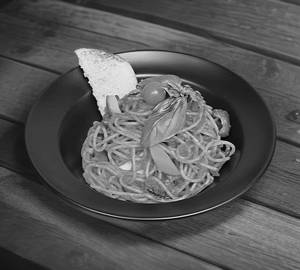 Spaghetti red sauce.
