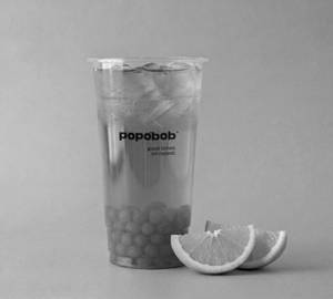 Orange Iced Boba Tea