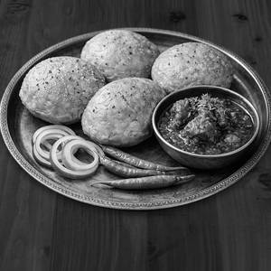 Sattu Puri (4 Pcs) + Champaran Mutton Masala (250 Ml | 2 Pcs)