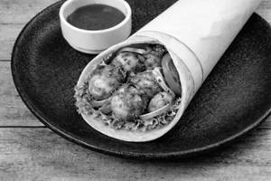 Spicy aloo tikki wrap