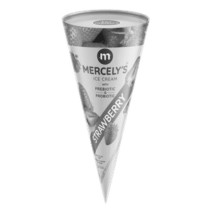 Mercely's Fruit Filled Cone Strawberry Ice Cream Cone - 120 ML