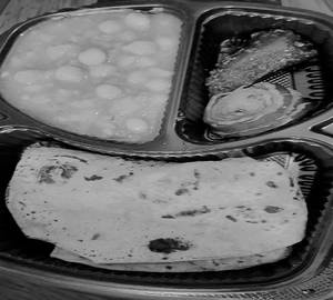 Thali [plain paratha 5 pc and chole and mixed pickle]