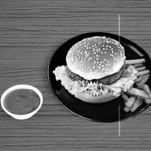 Crispy chicken burger