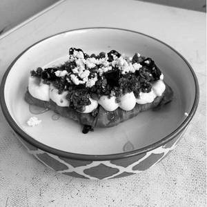 Greek Blueberry Croffle