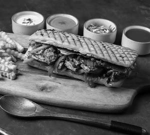Mini Basil Pesto Chicken Panini + Fries