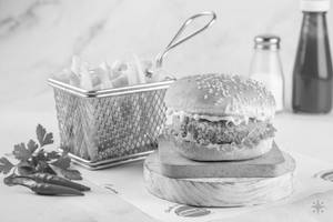 Veg Burger & Fries Combo