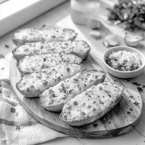 Cheese Cheese Garlic Bread