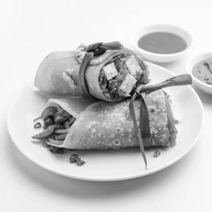 Egg paneer roll veg preparation