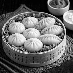 Mushroom And Cheese Corn Momo Combo (6pieces)