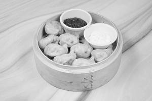 Veg Momos Steamed [8 Pcs] [No Onion, No Garlic]
