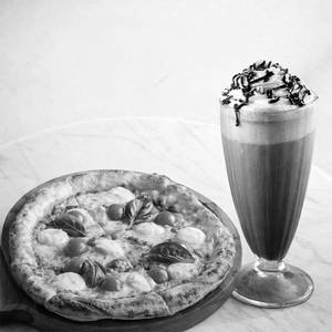 Margherita Pizza + Chocolate Shake