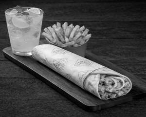 Achari Chicken Roll + Peri Peri French Fries + Lemonji