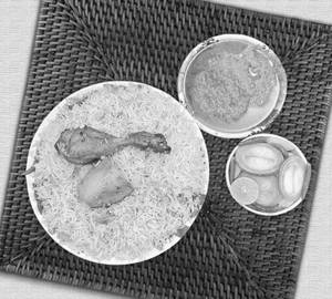 Chicken Biyani With Mutton Chaap (Salad)