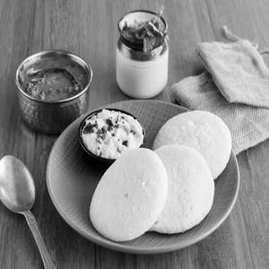 Idli-Sambhar With Coconut Chutney [Gluten-Free]