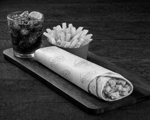 Classic Tawa Paneer Tikka Roll + Salted French Fries + Masala Coke
