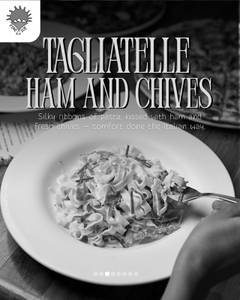 Tagliatelle Ham & Chives Pasta