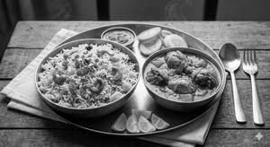 Pulao + Chicken Curry