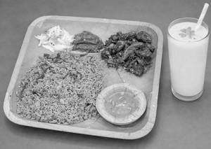 Chicken Roast Kushka & Mango Lassi