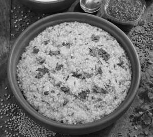 Samak rice khichdi with dahi