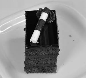 Brownie square pastry