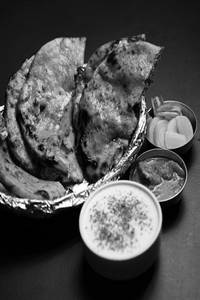 Gobhi Parantha +  Dahi