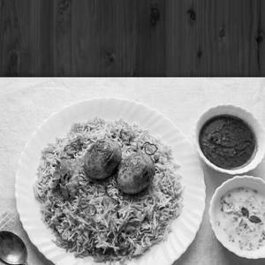 Roast Egg Dum Biryani[Full, 4 Eggs]