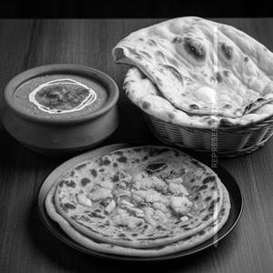 Dal Fry + Butter Naan + Aloo Pyaz Paratha