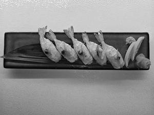 Ebi Leek Nigiri 5 Pcs
